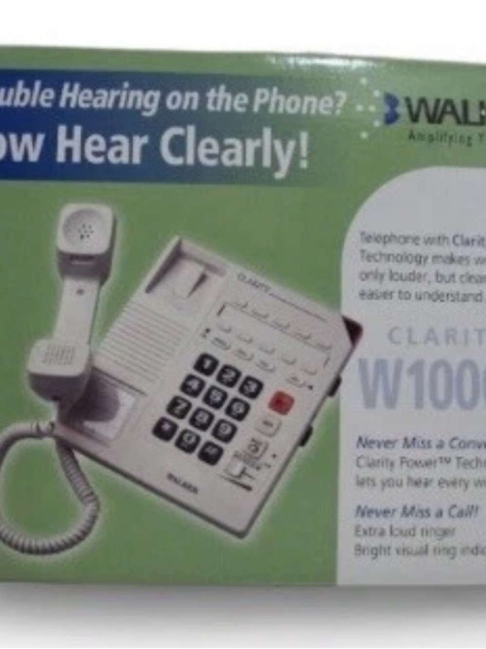New Walker Clarity W1000 Amplifier CordTelephone People With Hearing Difficulty